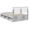 Ramka łóżka Betonowy 120 x 200 cm Lite drewno sosnowe