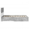 Ramka łóżka Betonowy szary 120 x 200 cm Materiał drewnopochodny
