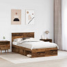 Ramka łóżka Stare drewno 120 x 190 cm Lite drewno sosnowe