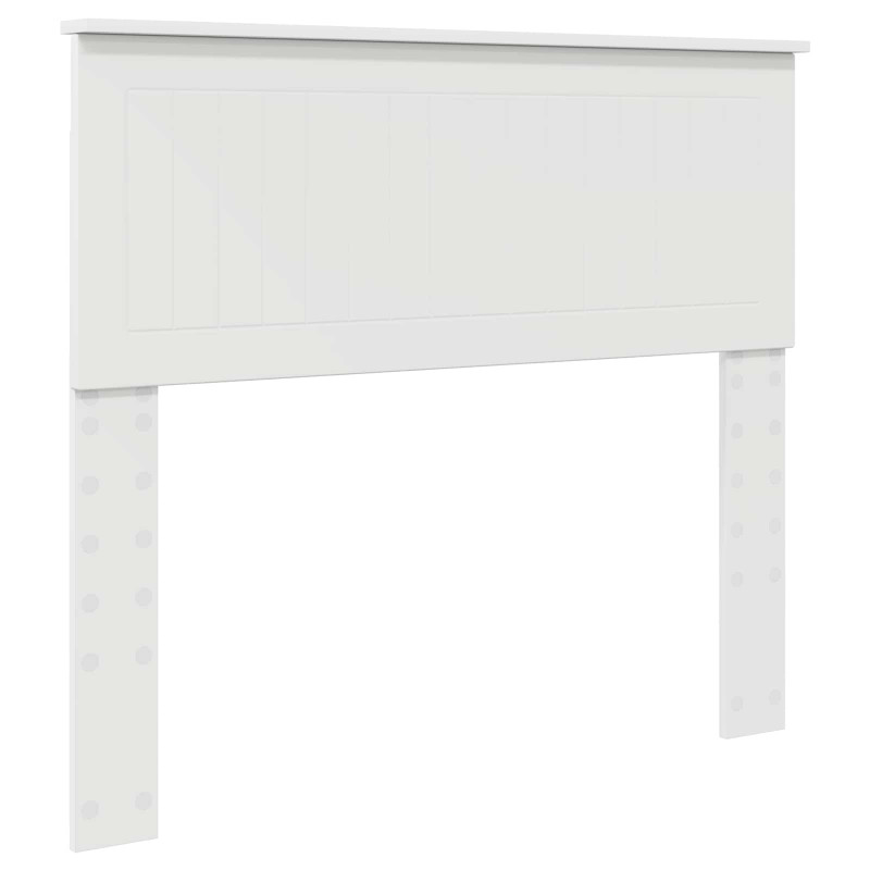 Ramka łóżka Z zagłówkiem Biały 100 x 200 cm Lite drewno sosnowe