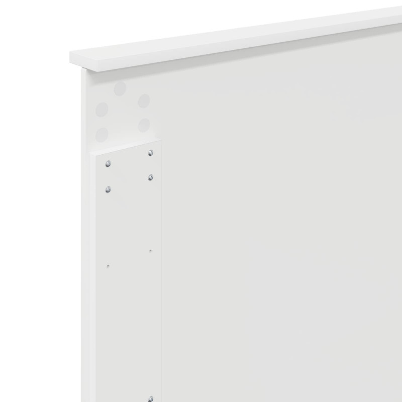 Ramka łóżka Z zagłówkiem Biały 100 x 200 cm Lite drewno sosnowe