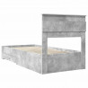 Ramka łóżka Betonowy szary 90 x 190 cm Materiał drewnopochodny