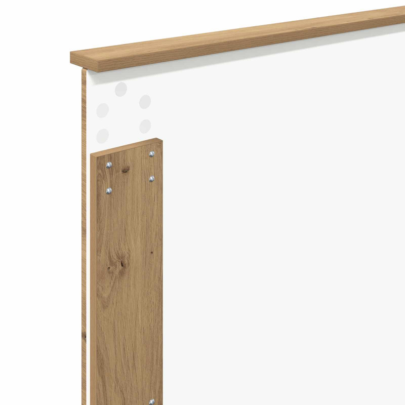 Ramka łóżka Dąb rzemieślniczy 90 x 200 cm Lite drewno sosnowe