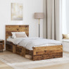 Ramka łóżka Stare drewno 90 x 190 cm Lite drewno sosnowe
