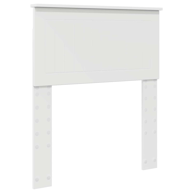 Ramka łóżka Z zagłówkiem Biały 75 x 190 cm Lite drewno sosnowe