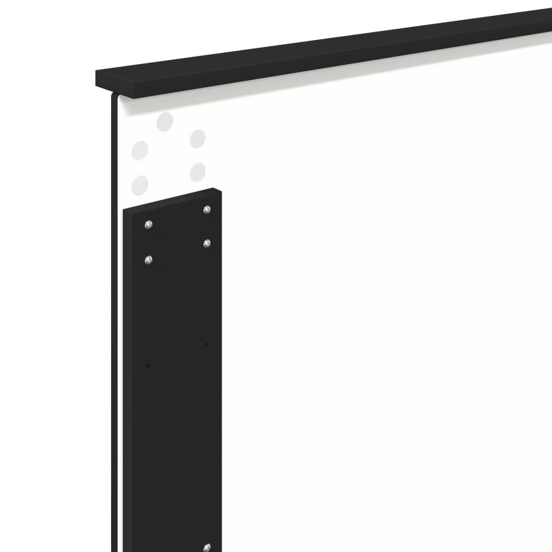 Ramka łóżka Z zagłówkiem Czarny 75 x 190 cm Lite drewno sosnowe