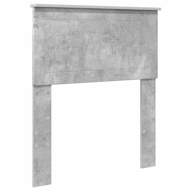 Ramka łóżka Szary beton 75 x 190 cm Lite drewno sosnowe