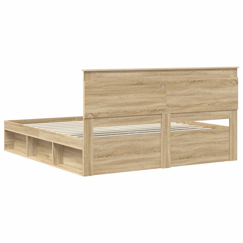 Ramka łóżka Sonoma 200 x 200 cm Lite drewno sosnowe
