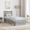 Ramka łóżka Szary Sonoma 75 x 190 cm Lite drewno sosnowe