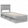 Ramka łóżka Szary Sonoma 75 x 190 cm Lite drewno sosnowe