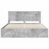 Ramka łóżka Betonowy 200 x 200 cm Lite drewno sosnowe