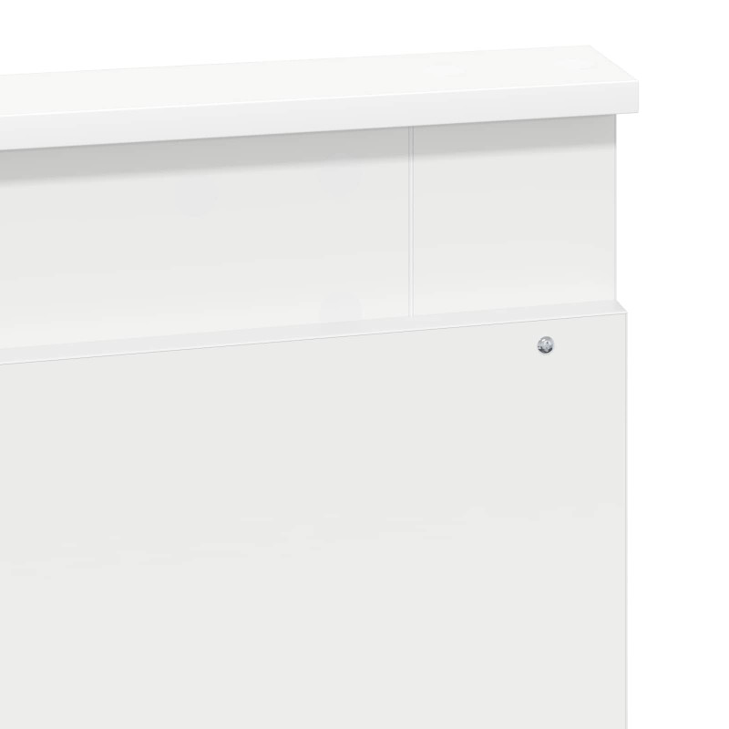 Ramka łóżka Z zagłówkiem Biały 160 x 200 cm Lite drewno sosnowe