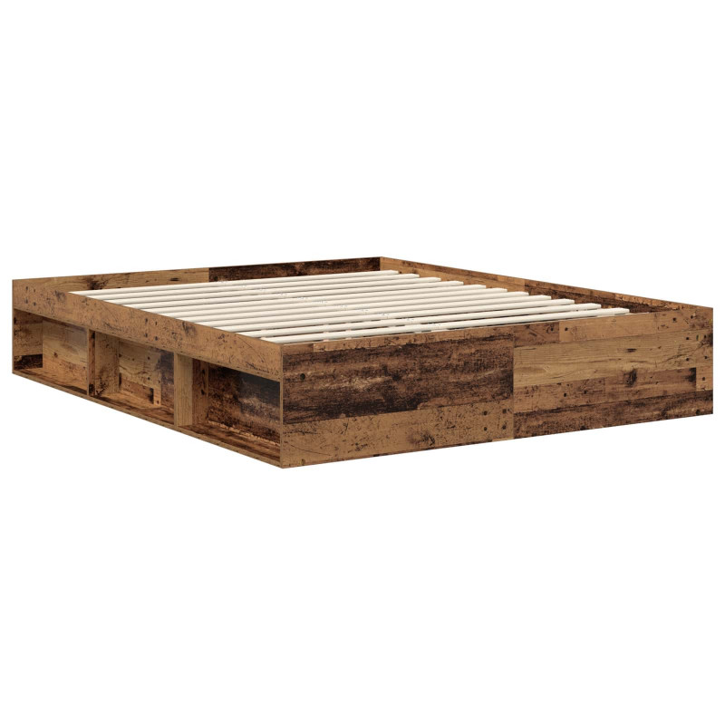 Ramka łóżka Stare drewno 160 x 200 cm Lite drewno sosnowe