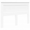 Ramka łóżka Z zagłówkiem Biały 140 x 190 cm Lite drewno sosnowe