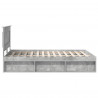 Ramka łóżka Betonowy 140 x 190 cm Lite drewno sosnowe