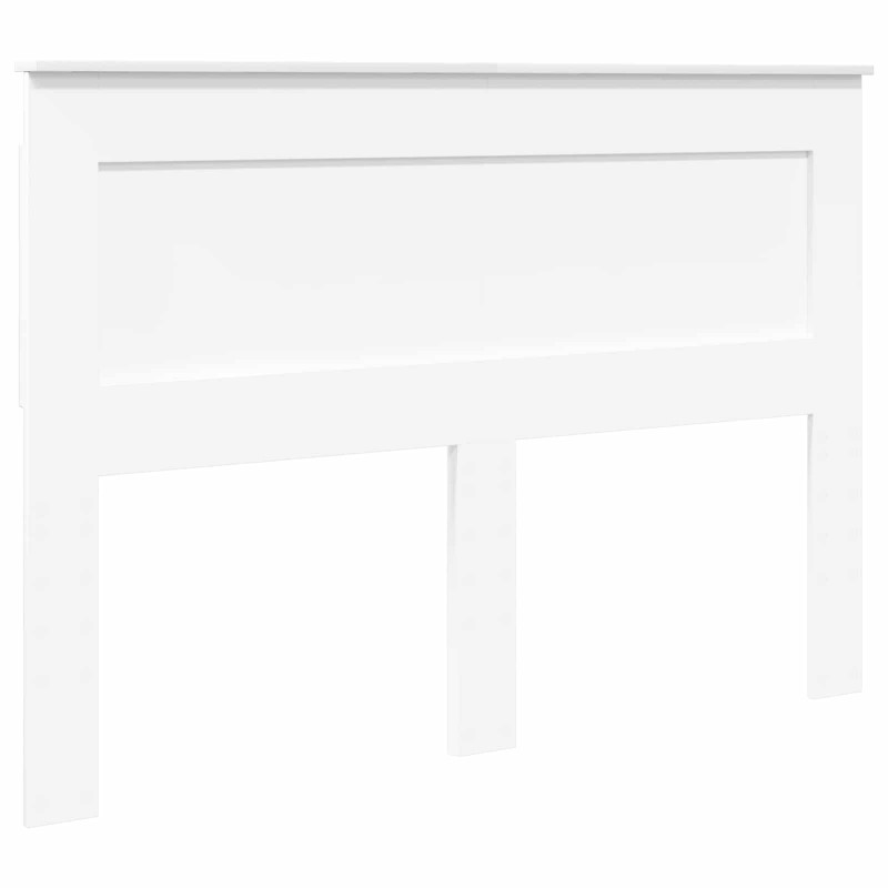 Ramka łóżka Z zagłówkiem Biały 140 x 200 cm Lite drewno sosnowe
