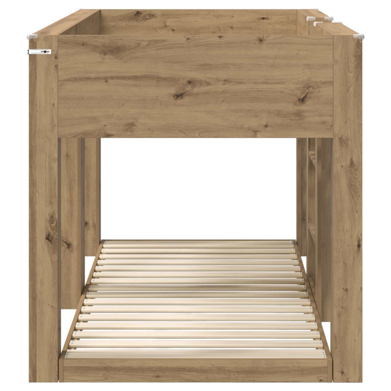 Łóżko piętrowe dla dzieci Dąb rzemieślniczy 75 x 190 cm