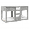 Łóżko piętrowe dla dzieci Betonowy szary 100 x 200 cm