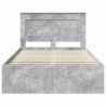 Ramka łóżka Betonowy 120 x 200 cm Lite drewno sosnowe