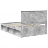 Ramka łóżka Betonowy 120 x 200 cm Lite drewno sosnowe