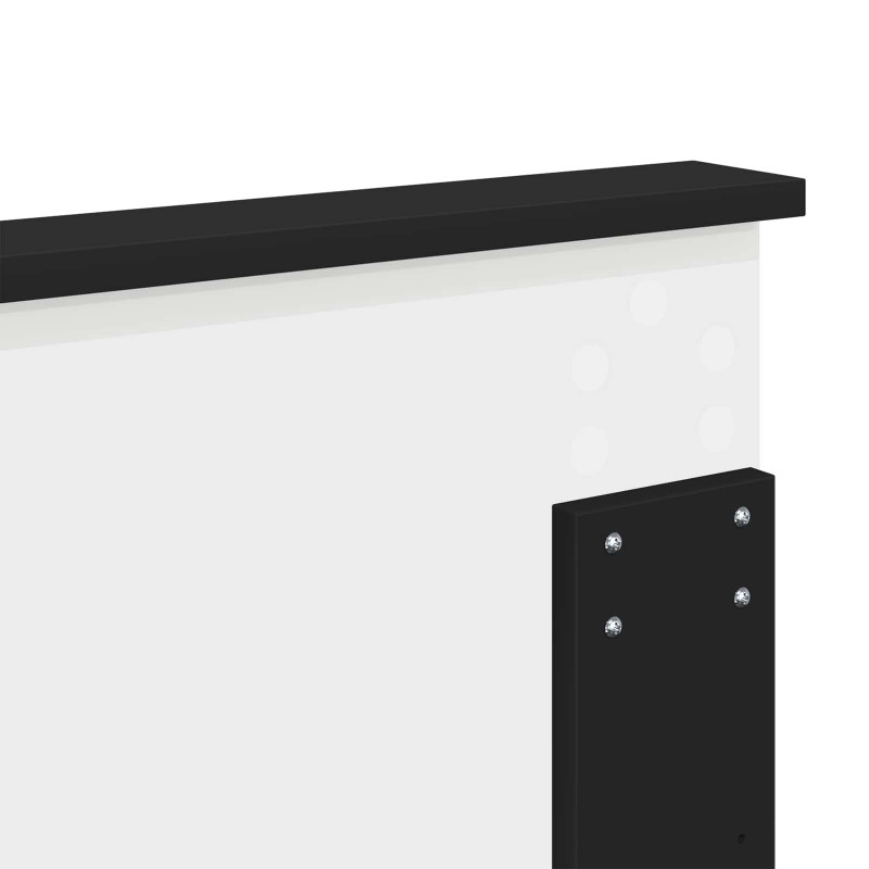 Ramka łóżka Z zagłówkiem Czarny i Srebrny 200 x 200 cm