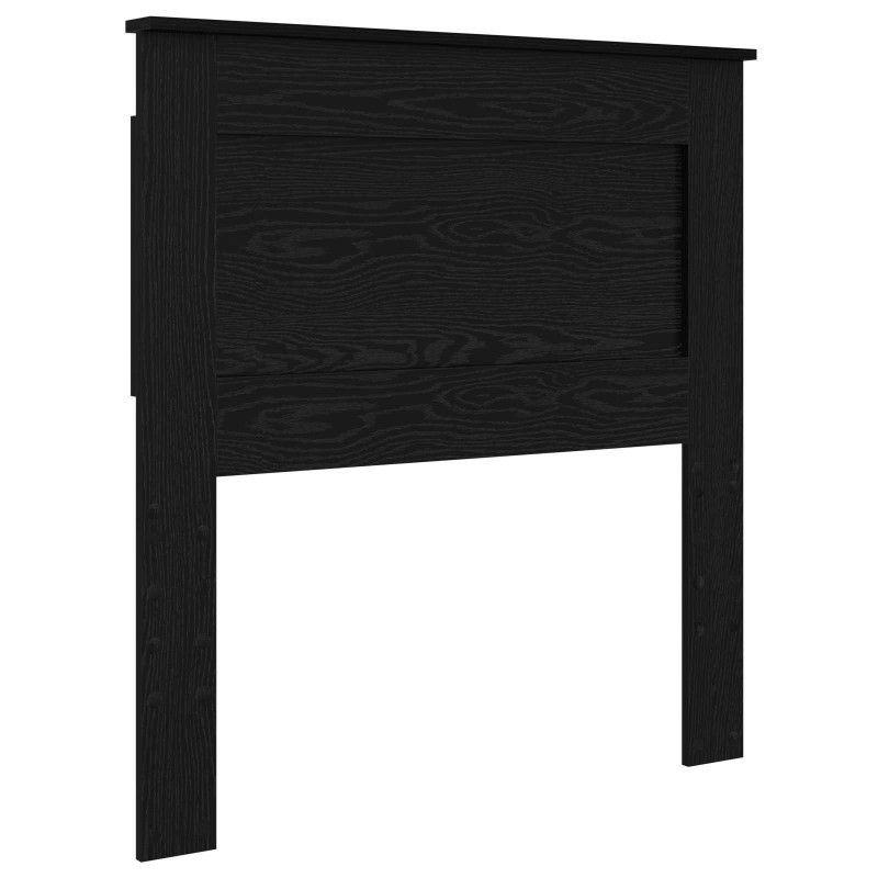 Ramka łóżka Z zagłówkiem Czarny 90 x 200 cm Lite drewno sosnowe