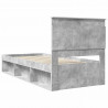 Ramka łóżka Betonowy 90 x 200 cm Lite drewno sosnowe