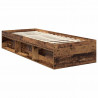 Ramka łóżka Stare drewno 75 x 190 cm Lite drewno sosnowe