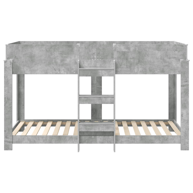 Łóżko piętrowe dla dzieci Betonowy szary 90 x 200 cm