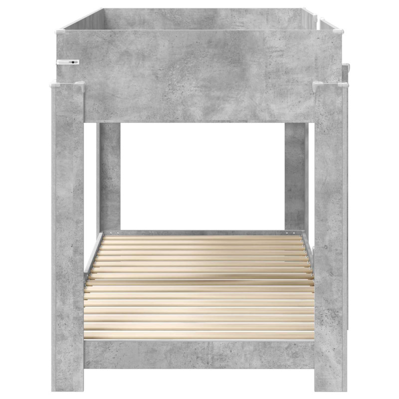 Łóżko piętrowe dla dzieci Betonowy szary 90 x 200 cm