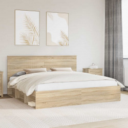 Ramka łóżka Sonoma 200 x 200 cm Lite drewno sosnowe