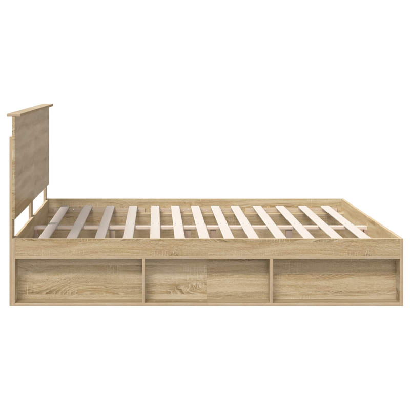 Ramka łóżka Sonoma 200 x 200 cm Lite drewno sosnowe