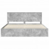 Ramka łóżka Betonowy 200 x 200 cm Lite drewno sosnowe
