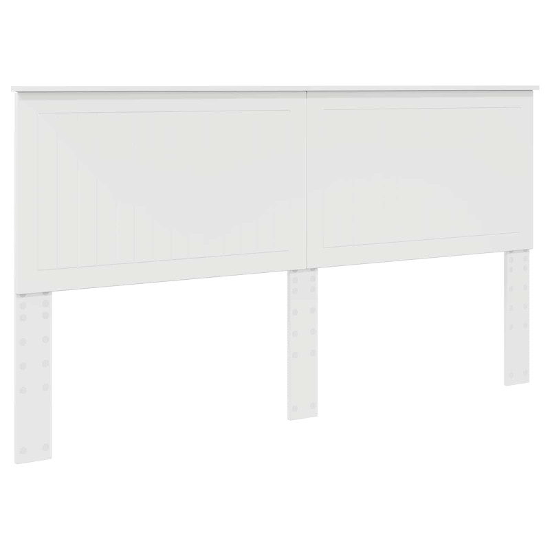 Ramka łóżka Z zagłówkiem Biały 180 x 200 cm Lite drewno sosnowe