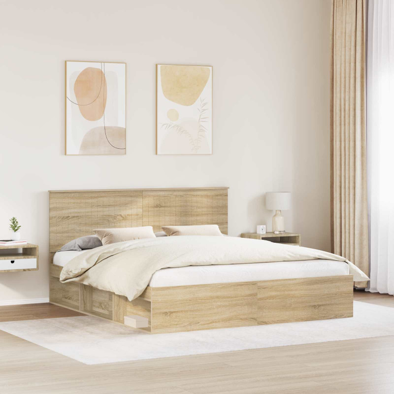 Ramka łóżka Sonoma 180 x 200 cm Lite drewno sosnowe