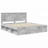 Ramka łóżka Betonowy 180 x 200 cm Lite drewno sosnowe