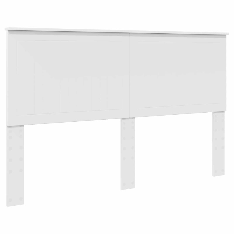 Ramka łóżka Z zagłówkiem Biały 160 x 200 cm Lite drewno sosnowe
