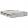 Ramka łóżka Betonowy 160 x 200 cm Lite drewno sosnowe