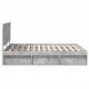 Ramka łóżka Betonowy 160 x 200 cm Lite drewno sosnowe