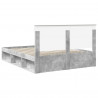 Ramka łóżka Betonowy 160 x 200 cm Lite drewno sosnowe
