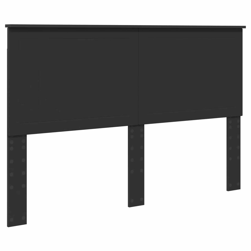 Ramka łóżka Czarny 150 x 200 cm Lite drewno sosnowe