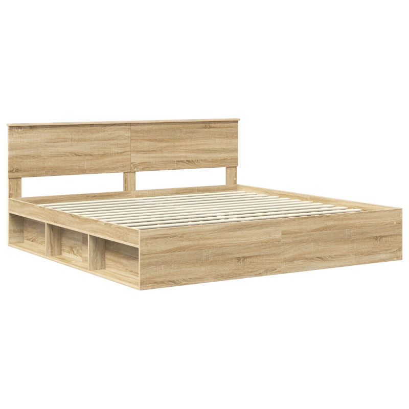 Ramka łóżka Sonoma 200 x 200 cm Lite drewno sosnowe