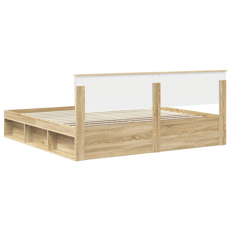 Ramka łóżka Sonoma 200 x 200 cm Lite drewno sosnowe