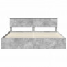 Ramka łóżka Betonowy 200 x 200 cm Lite drewno sosnowe