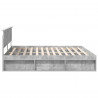 Ramka łóżka Betonowy 200 x 200 cm Lite drewno sosnowe