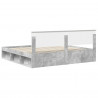 Ramka łóżka Betonowy 200 x 200 cm Lite drewno sosnowe