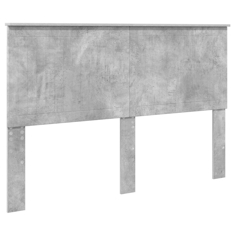Ramka łóżka Szary beton 150 x 200 cm Lite drewno sosnowe