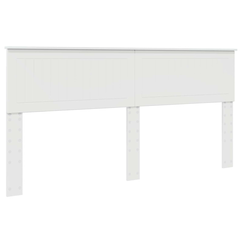 Ramka łóżka Z zagłówkiem Biały 180 x 200 cm Lite drewno sosnowe