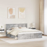 Ramka łóżka Betonowy 180 x 200 cm Lite drewno sosnowe