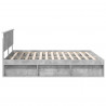 Ramka łóżka Betonowy 180 x 200 cm Lite drewno sosnowe